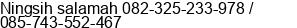 Nomor ponsel Tn. Ningsih salamah 082-325-233-978 Ningsih salamah 085-743-552-467 di wonosobo